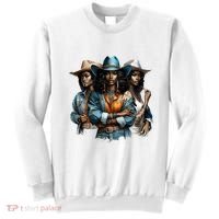 Black Cowgirl Western Rodeo Melanin Black History Juneteenth Gift Sweatshirt thumb 0