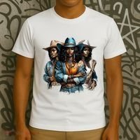 Black Cowgirl Western Rodeo Melanin Black History Juneteenth Gift T-Shirt thumb 3