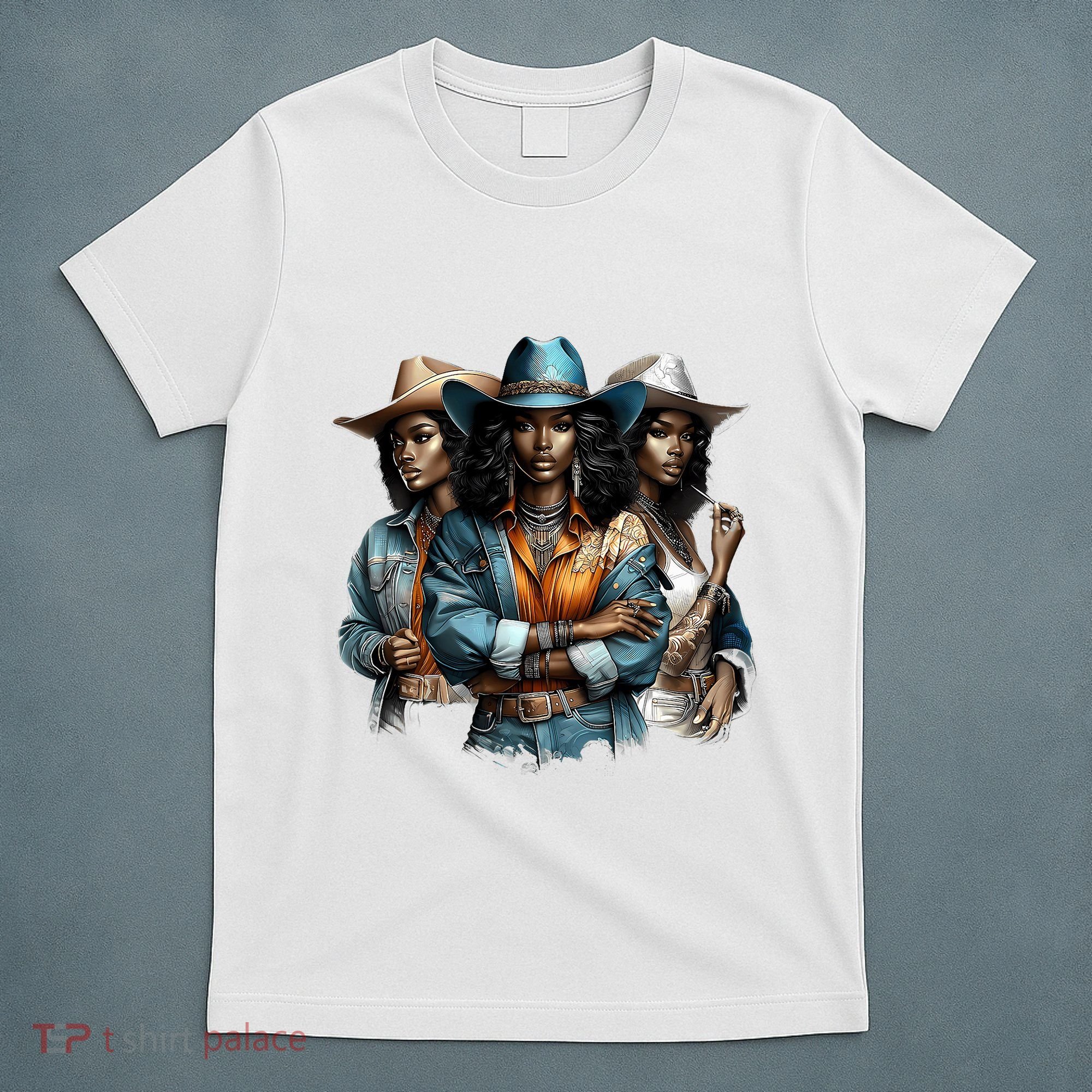 Black Cowgirl Western Rodeo Melanin Black History Juneteenth Gift T-Shirt