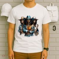 Black Cowgirl Western Rodeo Melanin Black History Juneteenth Gift T-Shirt thumb 6
