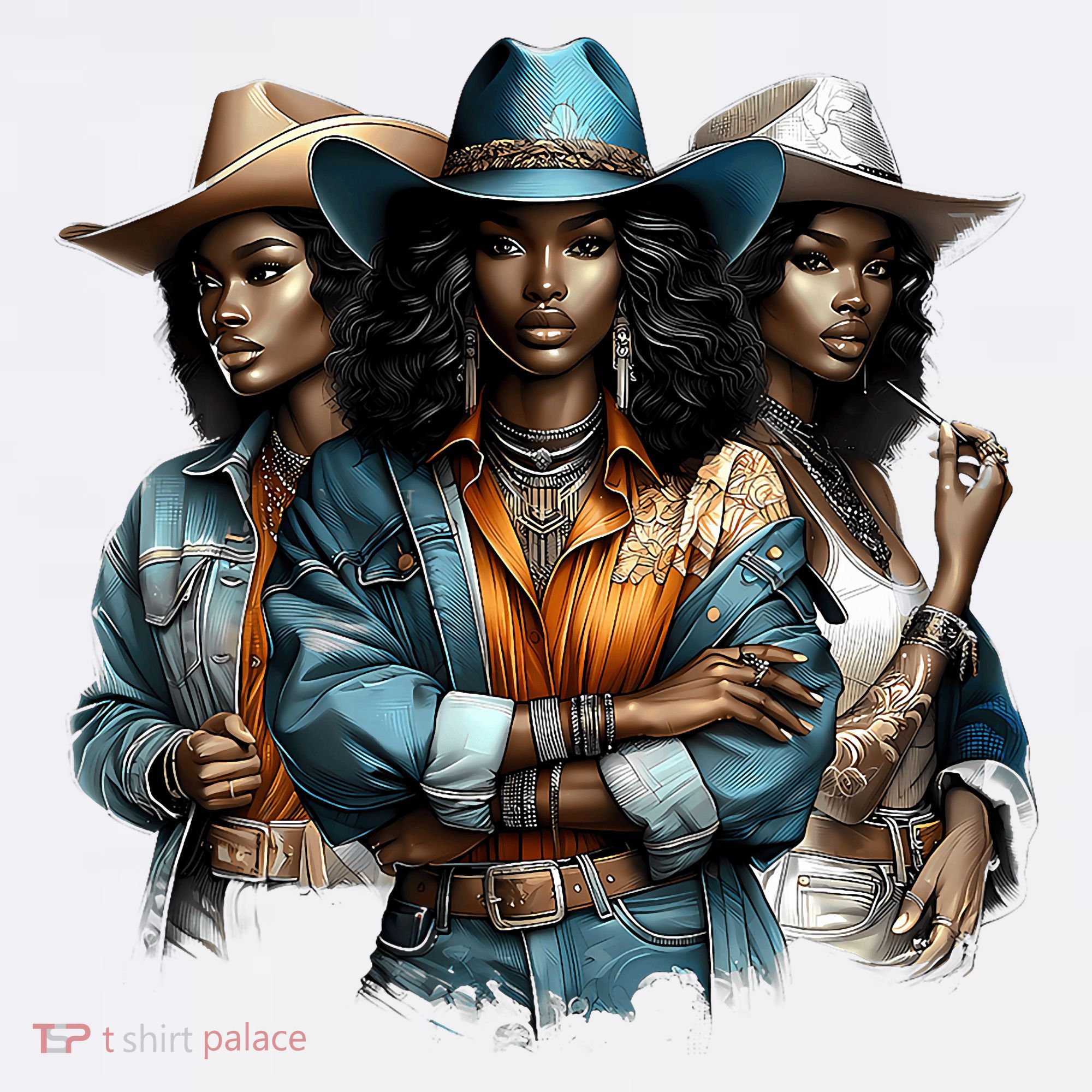 Black Cowgirl Western Rodeo Melanin Black History Juneteenth Gift T-Shirt