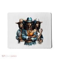 Black Cowgirl Western Rodeo Melanin Black History Juneteenth Gift Mousepad thumb 0