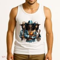 Black Cowgirl Western Rodeo Melanin Black History Juneteenth Gift Tank Top thumb 3