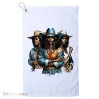 Black Cowgirl Western Rodeo Melanin Black History Juneteenth Gift Golf Towel thumb 0