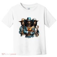 Black Cowgirl Western Rodeo Melanin Black History Juneteenth Gift Toddler T-Shirt thumb 0
