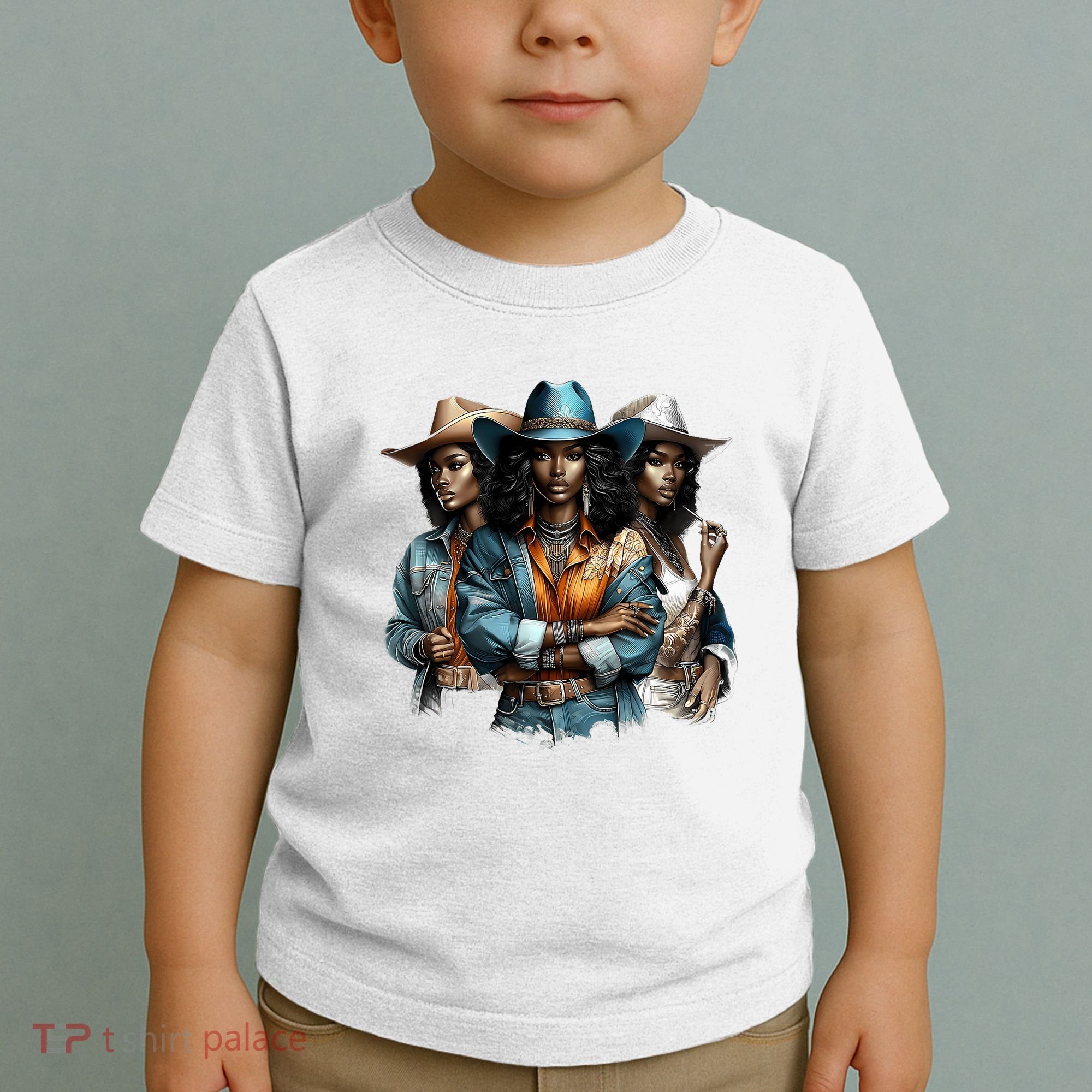 Black Cowgirl Western Rodeo Melanin Black History Juneteenth Gift Toddler T-Shirt