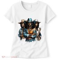 Black Cowgirl Western Rodeo Melanin Black History Juneteenth Gift Women's T-Shirt thumb 0