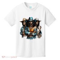 Black Cowgirl Western Rodeo Melanin Black History Juneteenth Gift Kids T-Shirt thumb 0