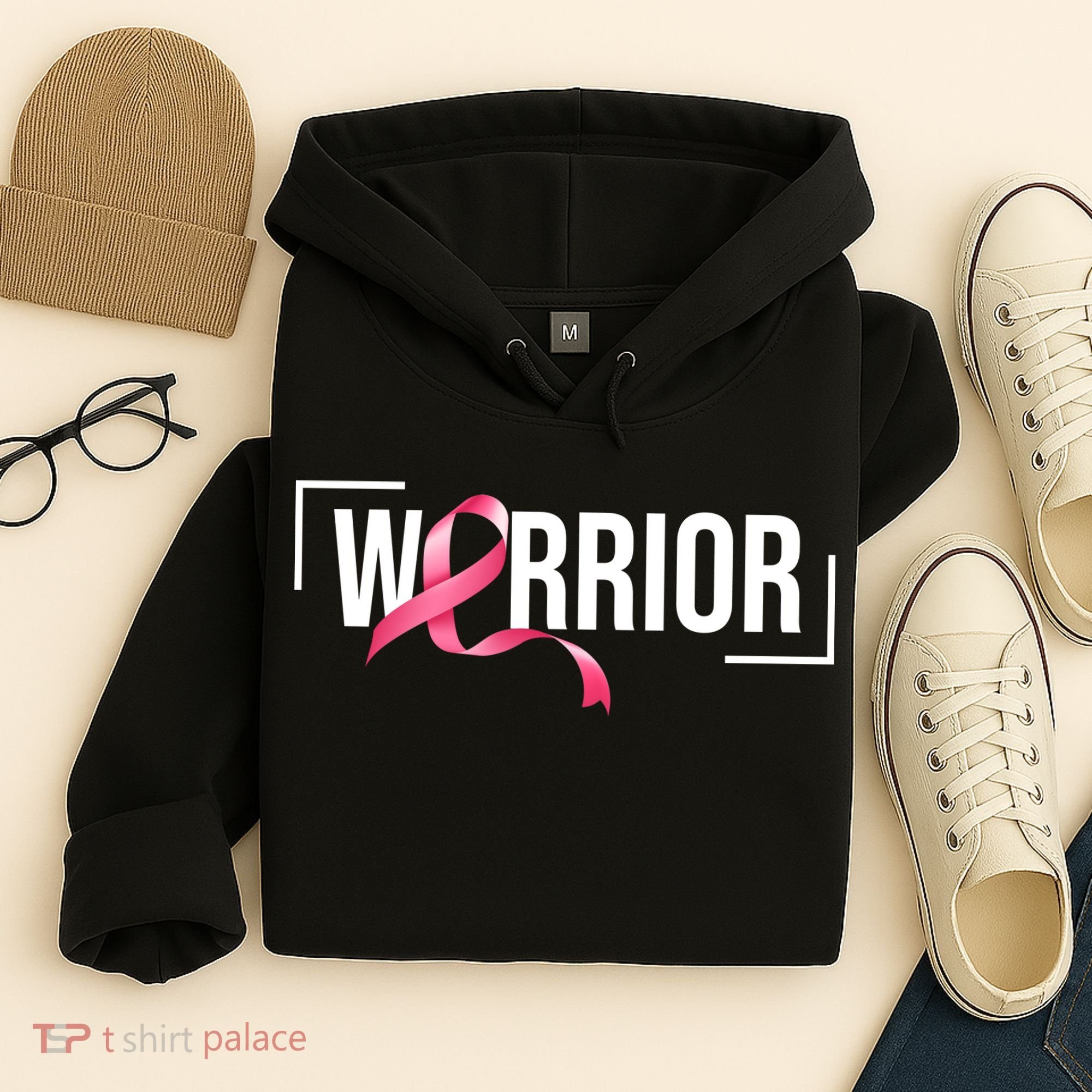 Breast Cancer Warrior Ribbon Hoodie