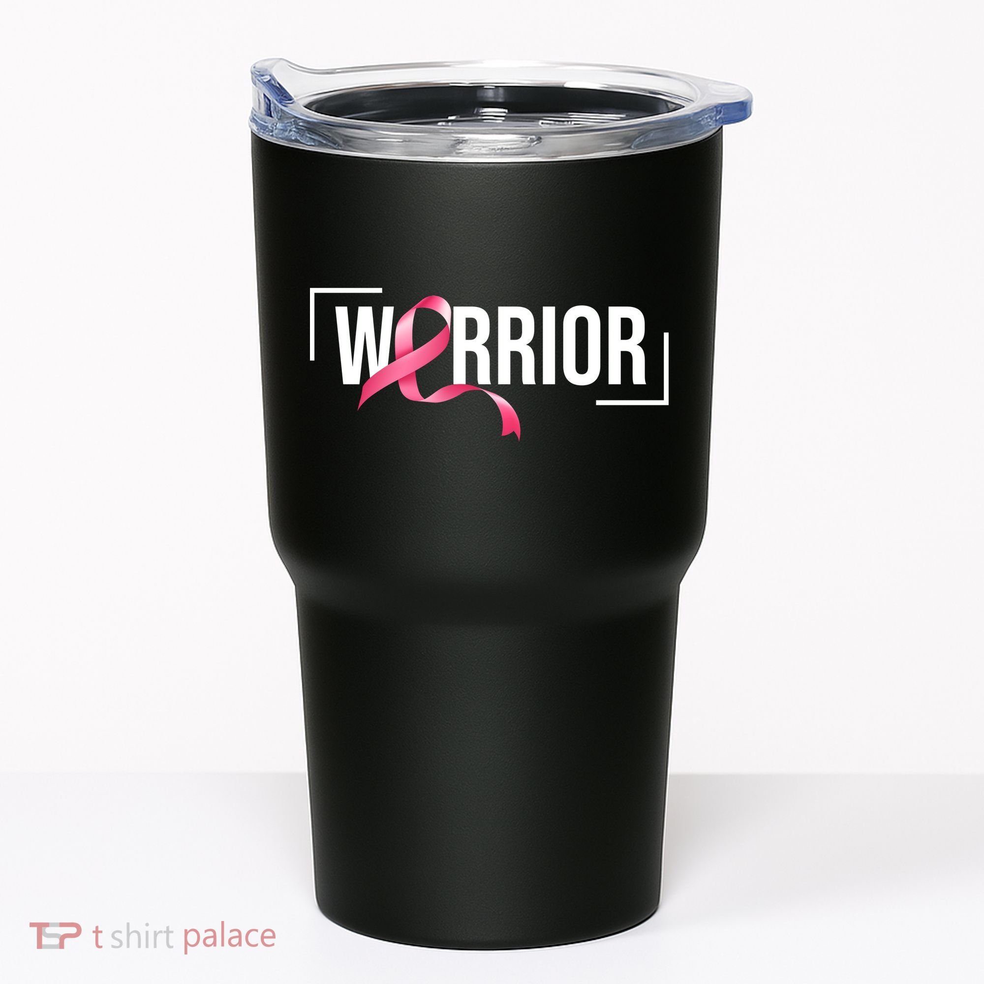 Breast Cancer Warrior Ribbon Tumbler