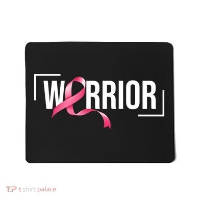 Breast Cancer Warrior Ribbon Mousepad
