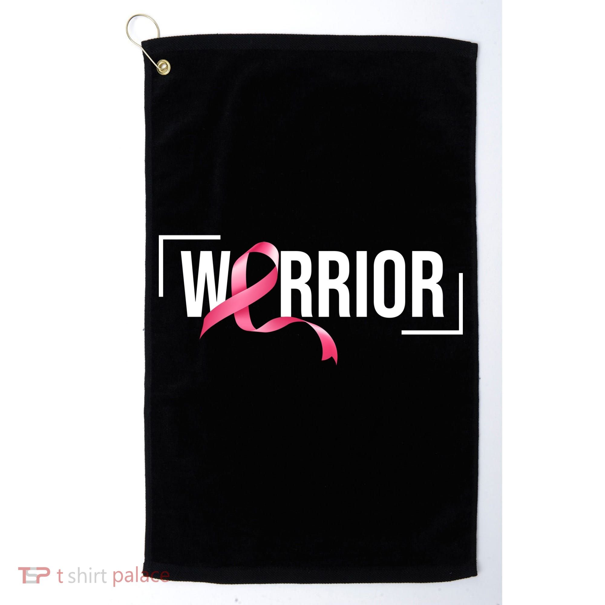 Breast Cancer Warrior Ribbon Golf Towel