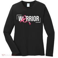Breast Cancer Warrior Ribbon Women's Long Sleeve Shirt thumb 0