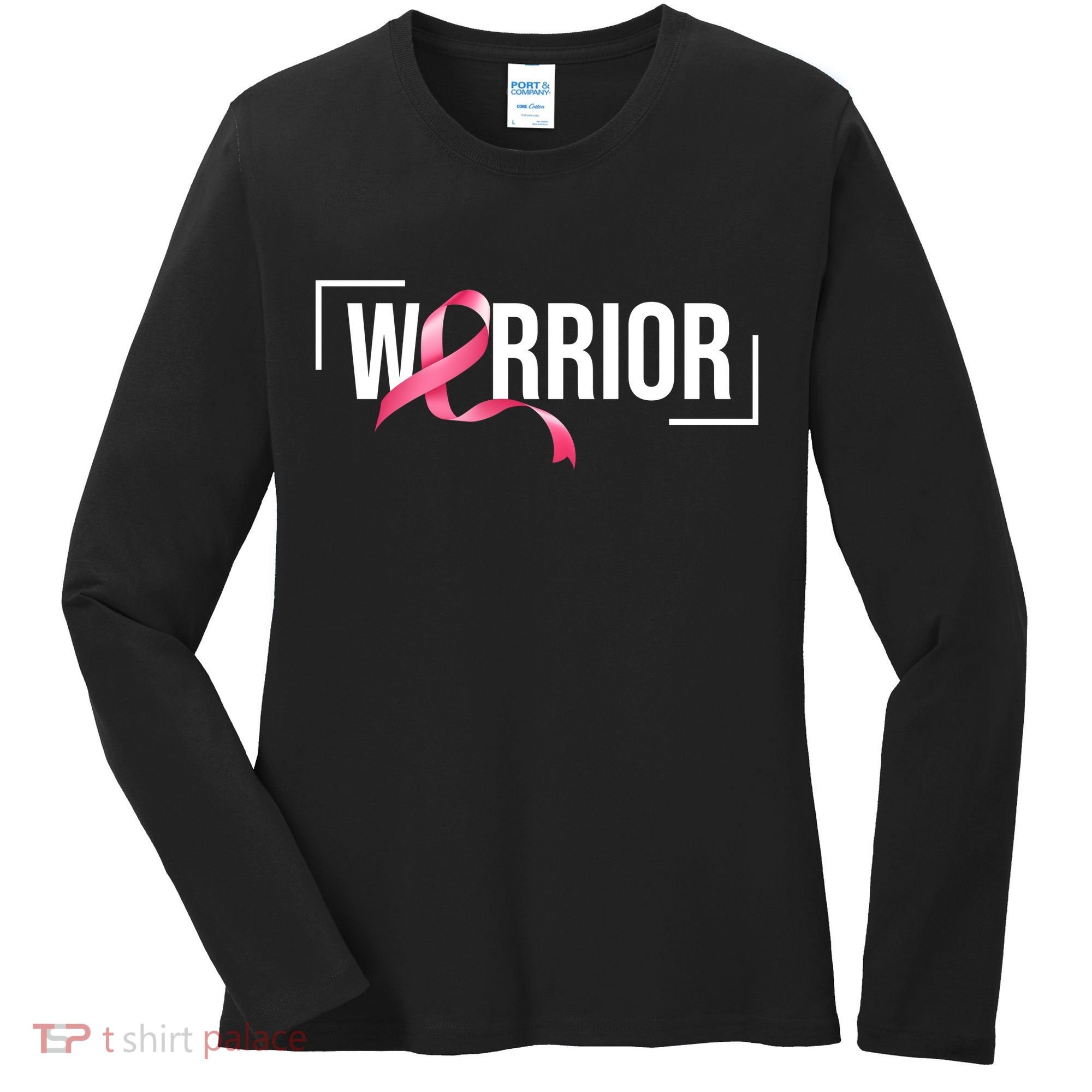 Breast Cancer Warrior Ribbon Women's Long Sleeve Shirt