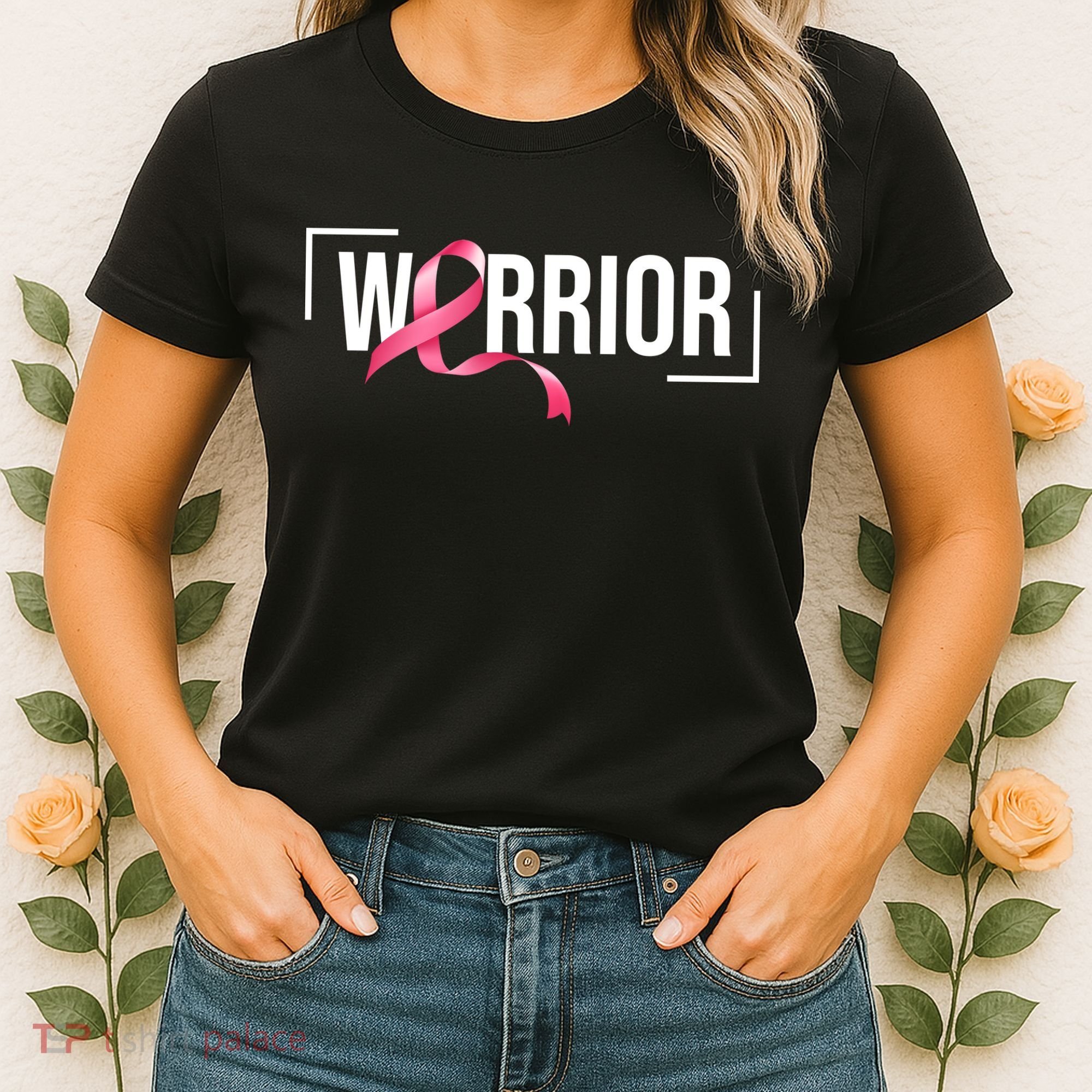 Breast Cancer Warrior Ribbon Women's T-Shirt