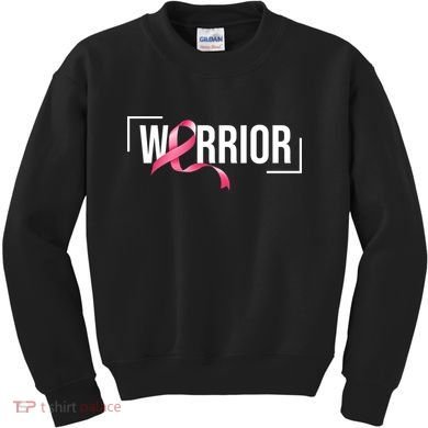Breast Cancer Warrior Ribbon Kids Sweatshirt
