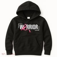 Breast Cancer Warrior Ribbon Kids Hoodie thumb 0