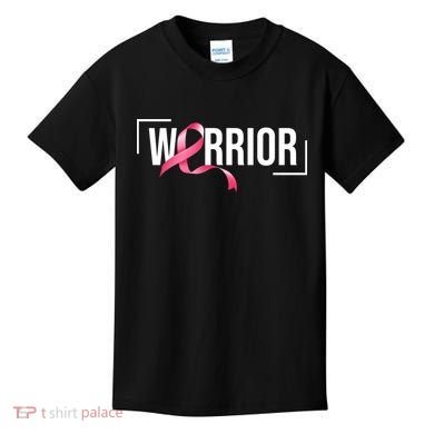 Breast Cancer Warrior Ribbon Kids T-Shirt