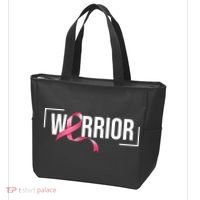 Breast Cancer Warrior Ribbon Tote Bag thumb 3
