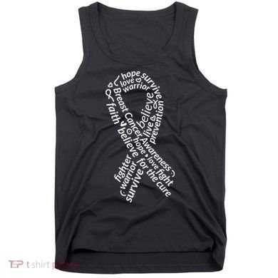 Breast Cancer Warrior Ribbon Awareness Tank Top