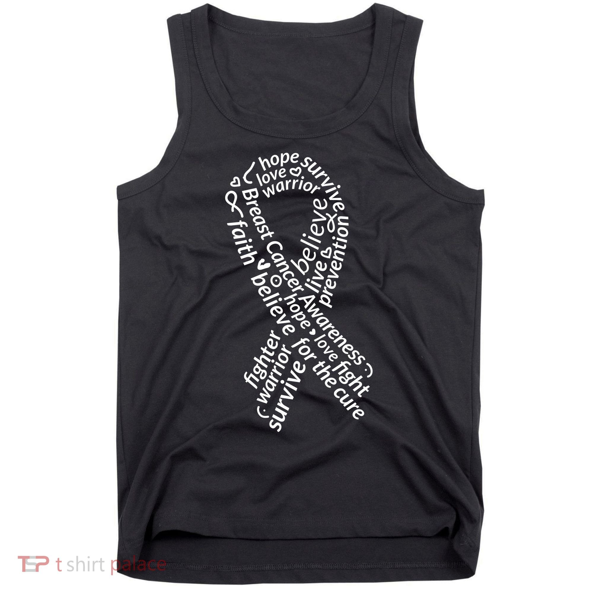 Breast Cancer Warrior Ribbon Awareness Tank Top