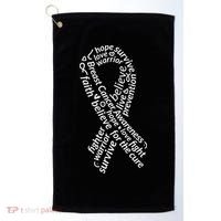 Breast Cancer Warrior Ribbon Awareness Golf Towel thumb 0