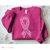 Breast Cancer Warrior Ribbon Awareness Sweatshirt thumb 2