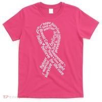 Breast Cancer Warrior Ribbon Awareness T-Shirt thumb 0