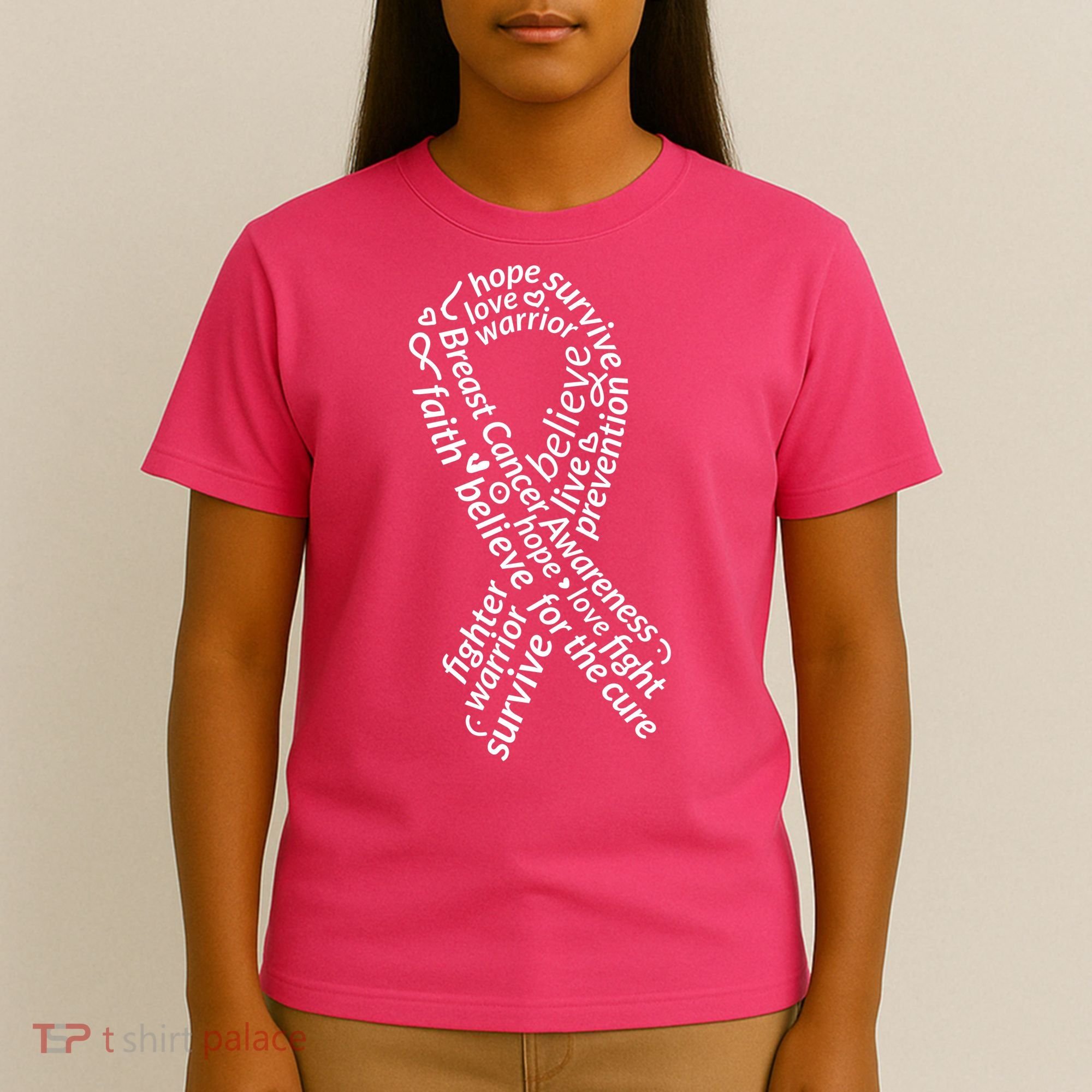 Breast Cancer Warrior Ribbon Awareness T-Shirt