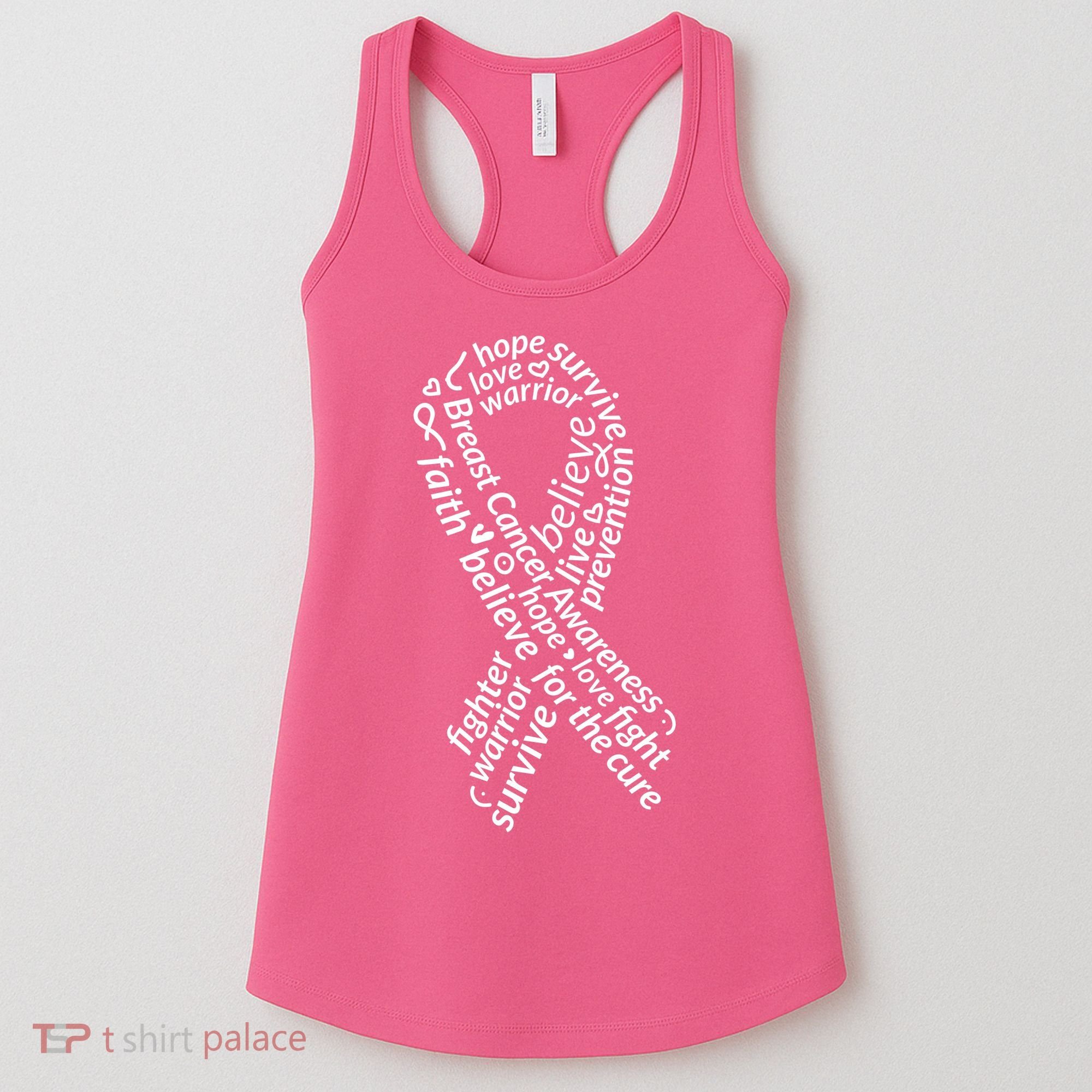 Breast Cancer Warrior Ribbon Awareness Women's Tank Top