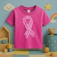 Breast Cancer Warrior Ribbon Awareness Toddler T-Shirt thumb 3