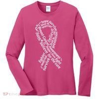 Breast Cancer Warrior Ribbon Awareness Women's Long Sleeve Shirt thumb 0