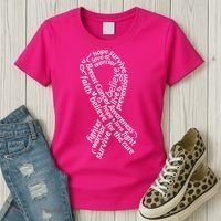 Breast Cancer Warrior Ribbon Awareness Women's T-Shirt thumb 3