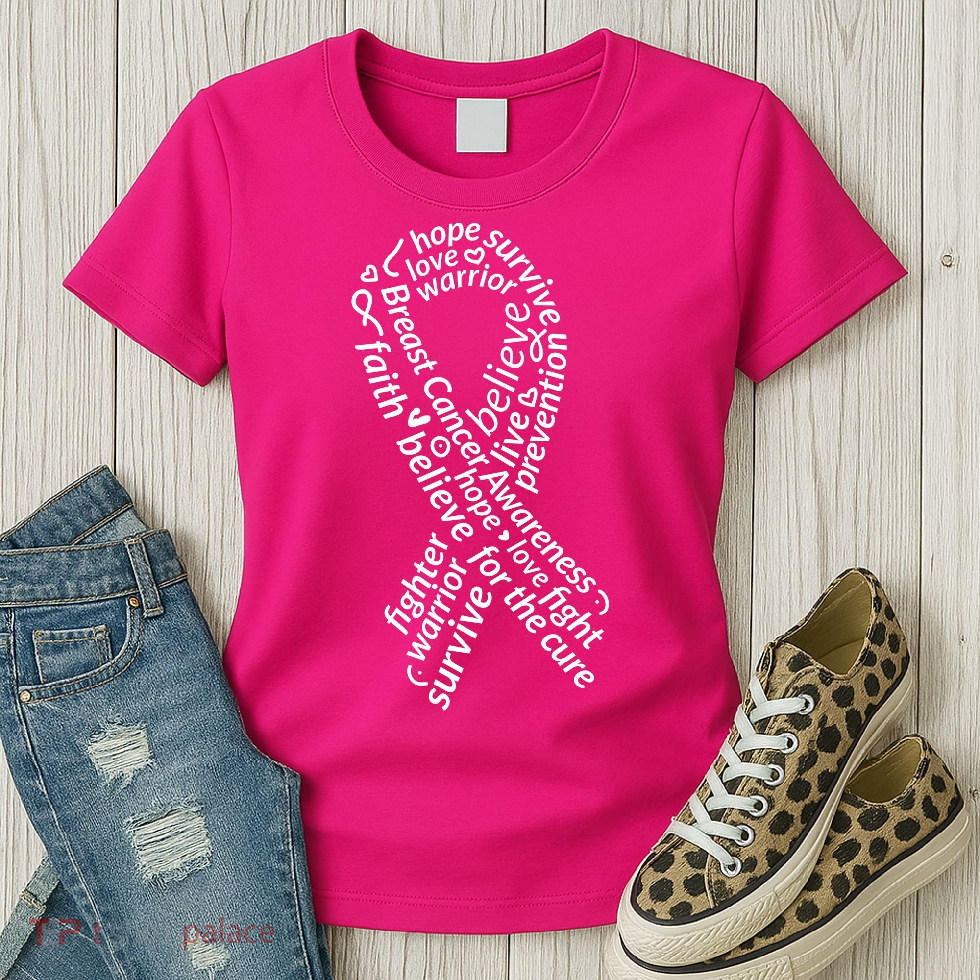 Breast Cancer Warrior Ribbon Awareness Women's T-Shirt