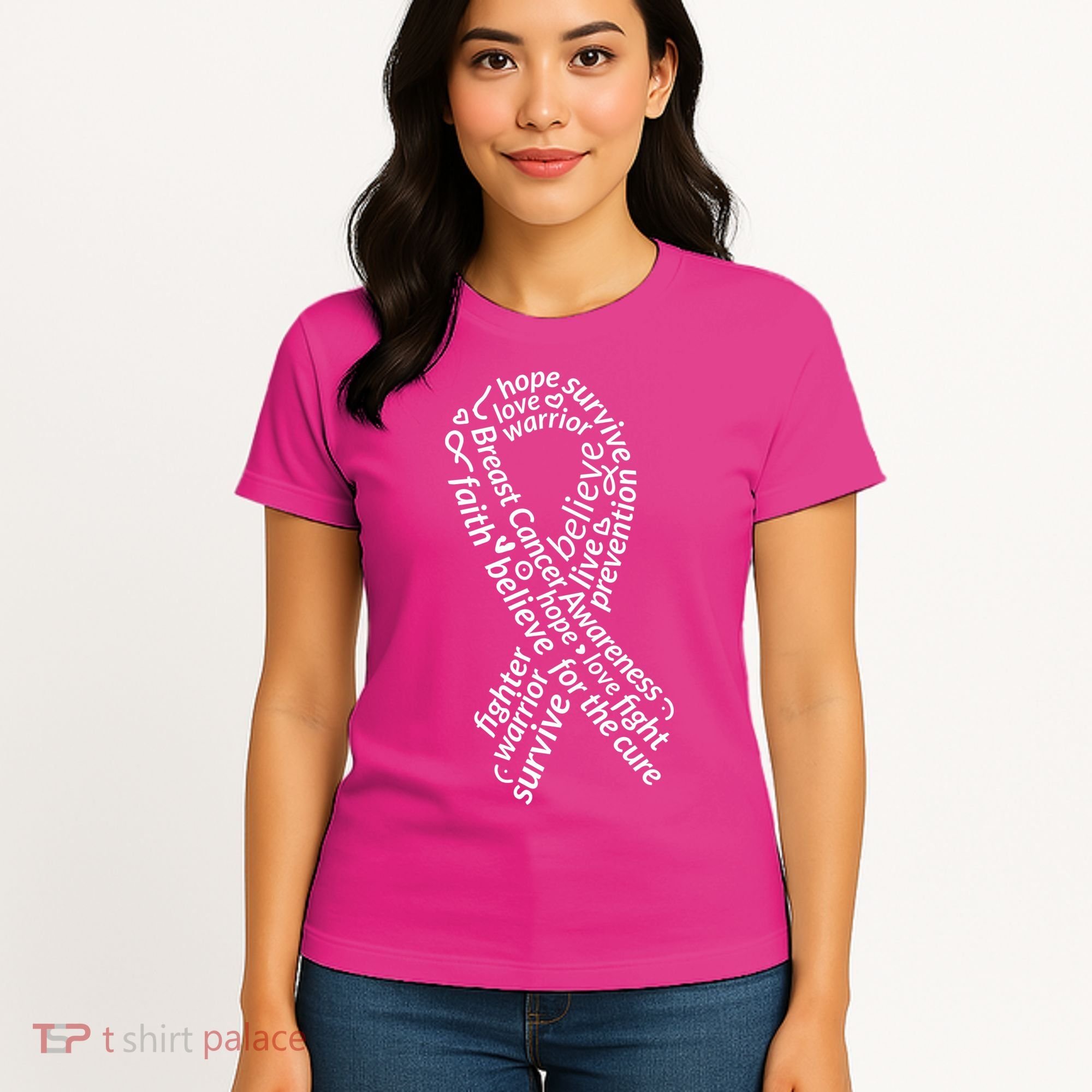 Breast Cancer Warrior Ribbon Awareness Women's T-Shirt