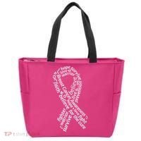 Breast Cancer Warrior Ribbon Awareness Tote Bag thumb 0