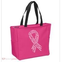 Breast Cancer Warrior Ribbon Awareness Tote Bag thumb 2