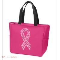 Breast Cancer Warrior Ribbon Awareness Tote Bag thumb 3