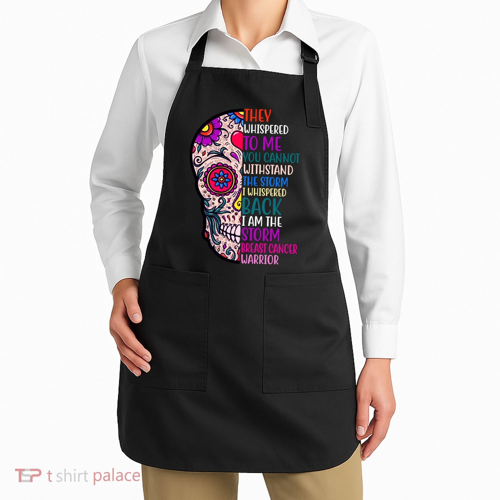 Breast Cancer Warrior I Am The Storm Quote Apron