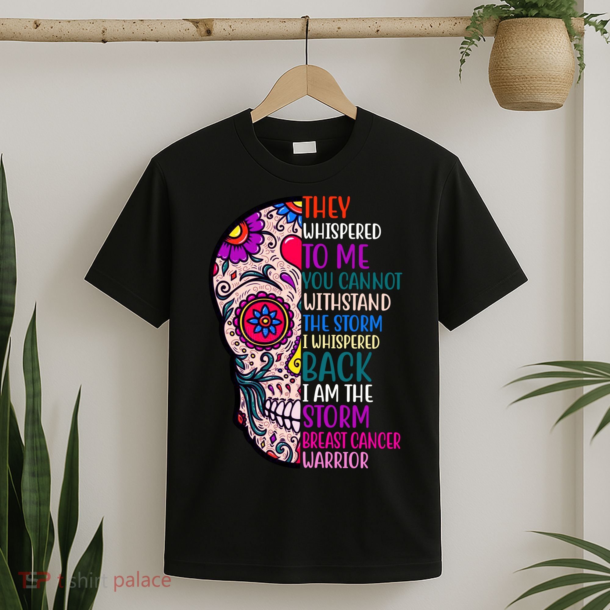 Breast Cancer Warrior I Am The Storm Quote T-Shirt