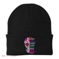 Breast Cancer Warrior I Am The Storm Quote Beanie thumb 0