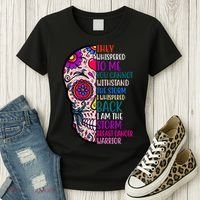 Breast Cancer Warrior I Am The Storm Quote Women's T-Shirt thumb 3