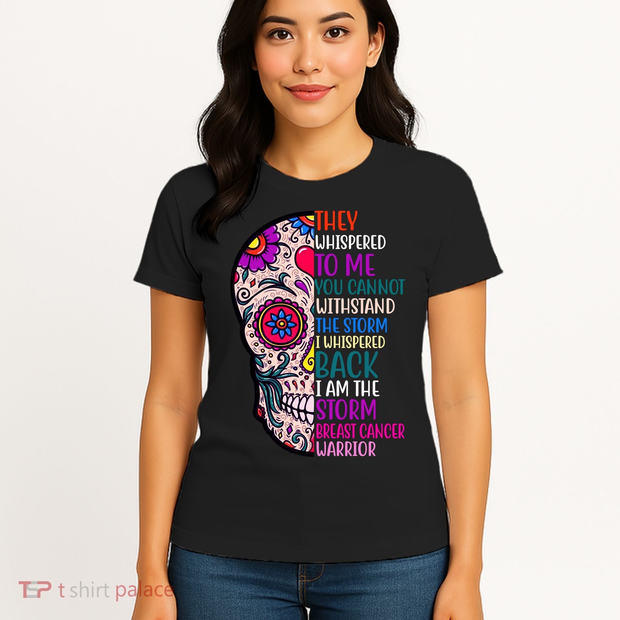 Breast Cancer Warrior I Am The Storm Quote Women's T-Shirt