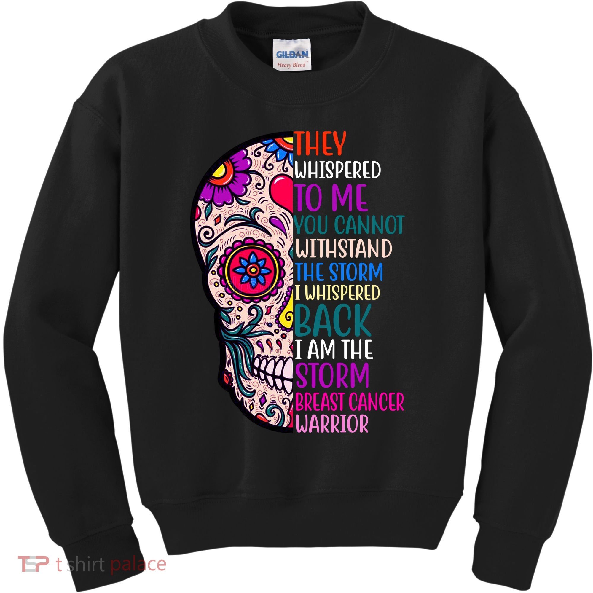 Breast Cancer Warrior I Am The Storm Quote Kids Sweatshirt