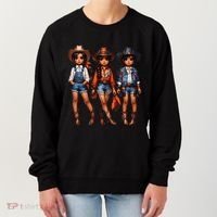 Black Cowgirl Western Rodeo Melanin Black History Texas Women's Sweatshirt thumb 0