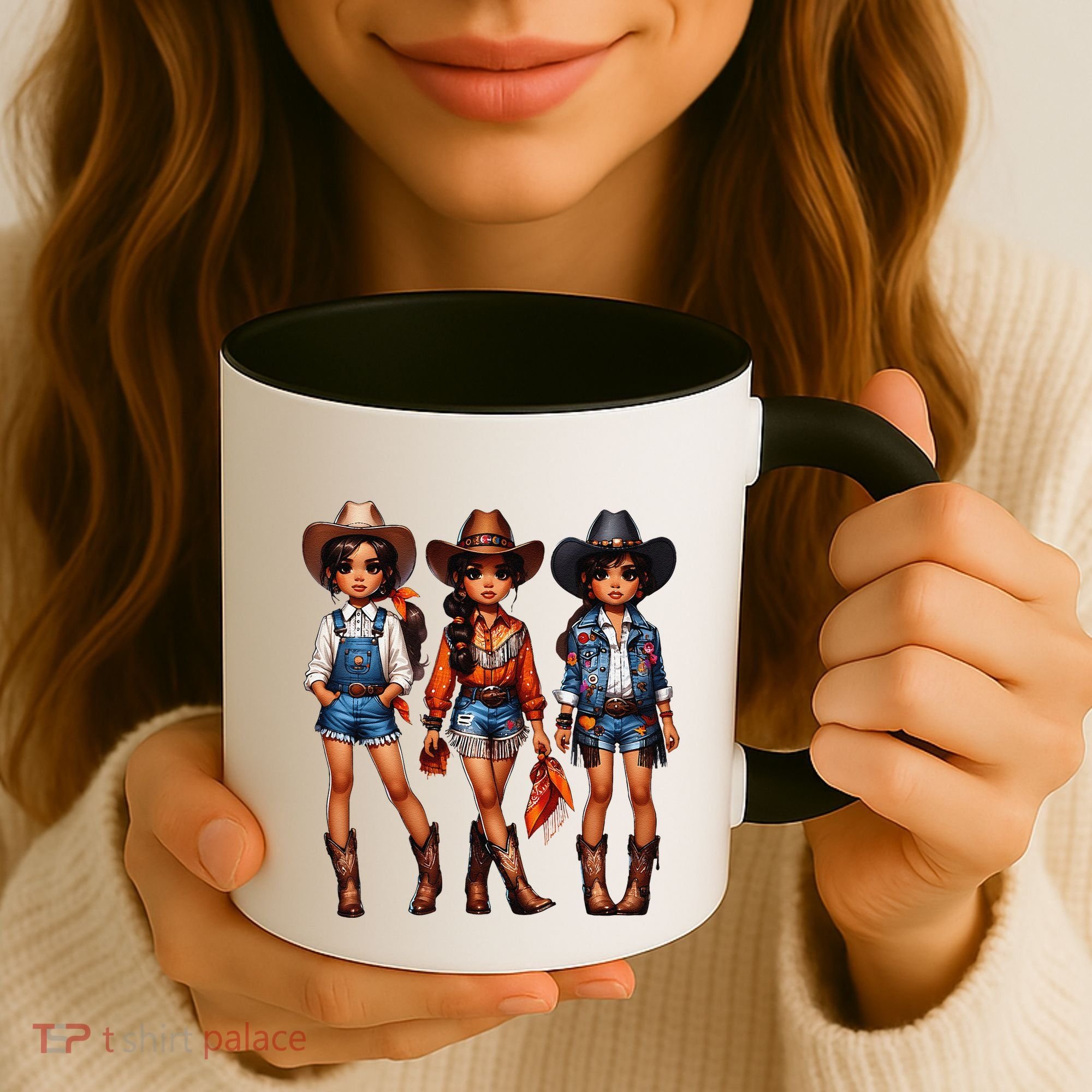Black Cowgirl Western Rodeo Melanin Black History Texas Coffee Mug