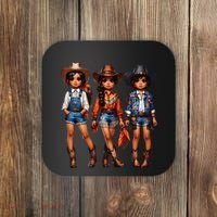 Black Cowgirl Western Rodeo Melanin Black History Texas Coaster thumb 0