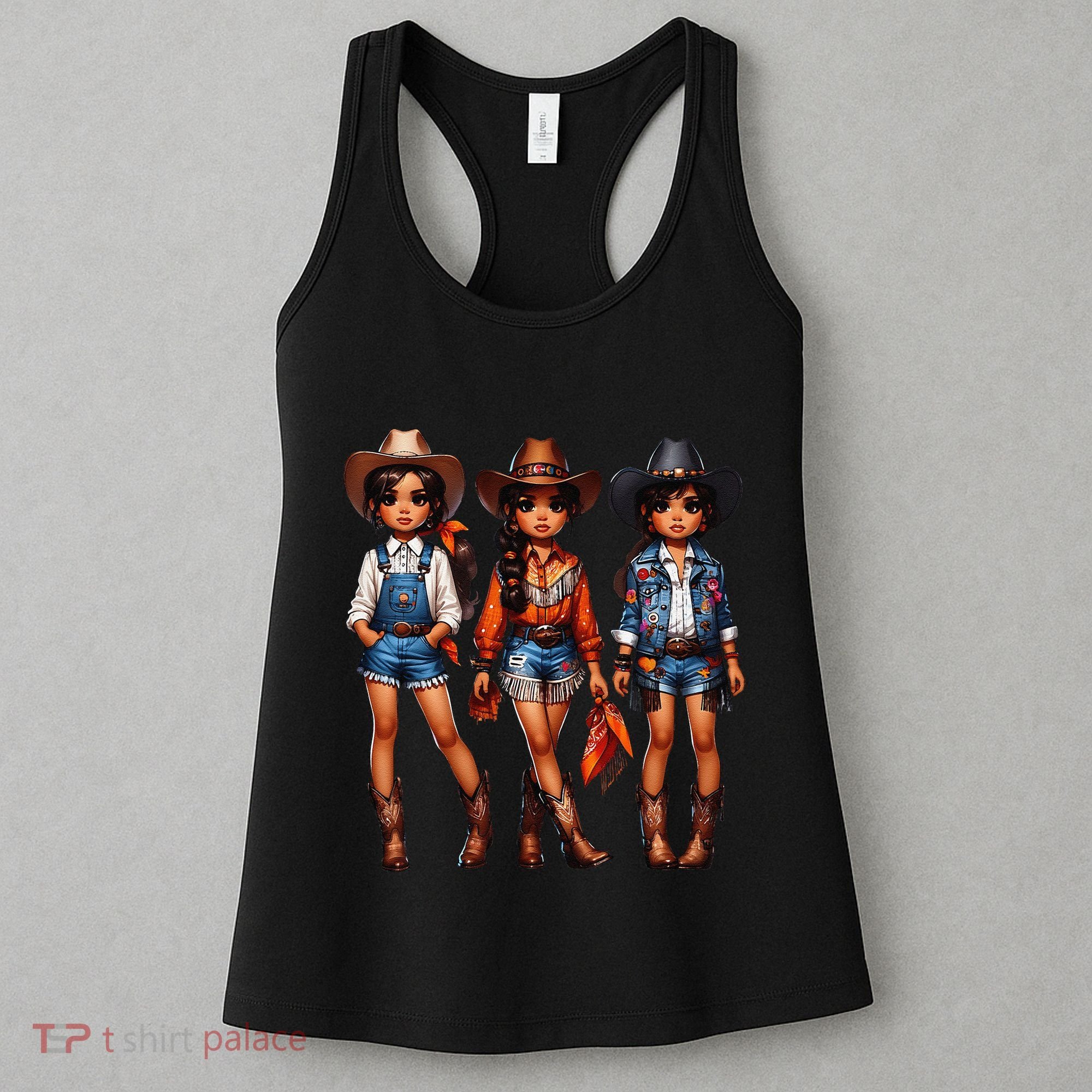 Black Cowgirl Western Rodeo Melanin Black History Texas Women's Tank Top