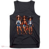 Black Cowgirl Western Rodeo Melanin Black History Texas Tank Top thumb 0