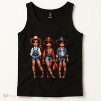 Black Cowgirl Western Rodeo Melanin Black History Texas Tank Top thumb 2